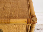 A 1970's Vivai Del Sud Italian Rattan & Bamboo Three Drawer Sideboard