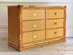 A 1970's Vivai Del Sud Italian Rattan & Bamboo Three Drawer Sideboard
