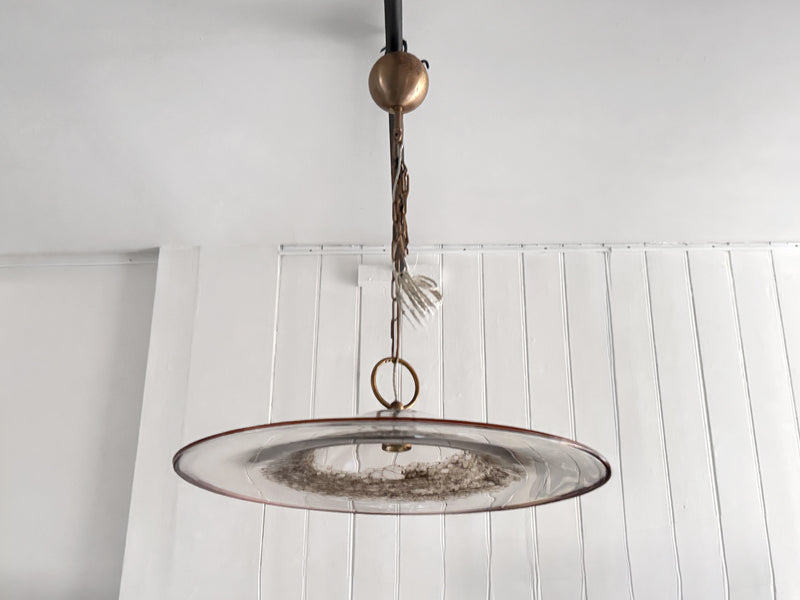 A Large 1970's Murano Glass Pendant Light