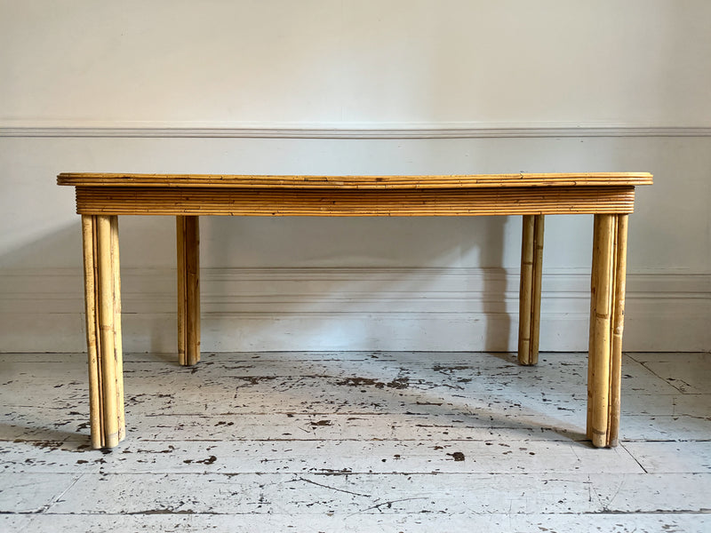 A 1970's French Rattan Dining Table