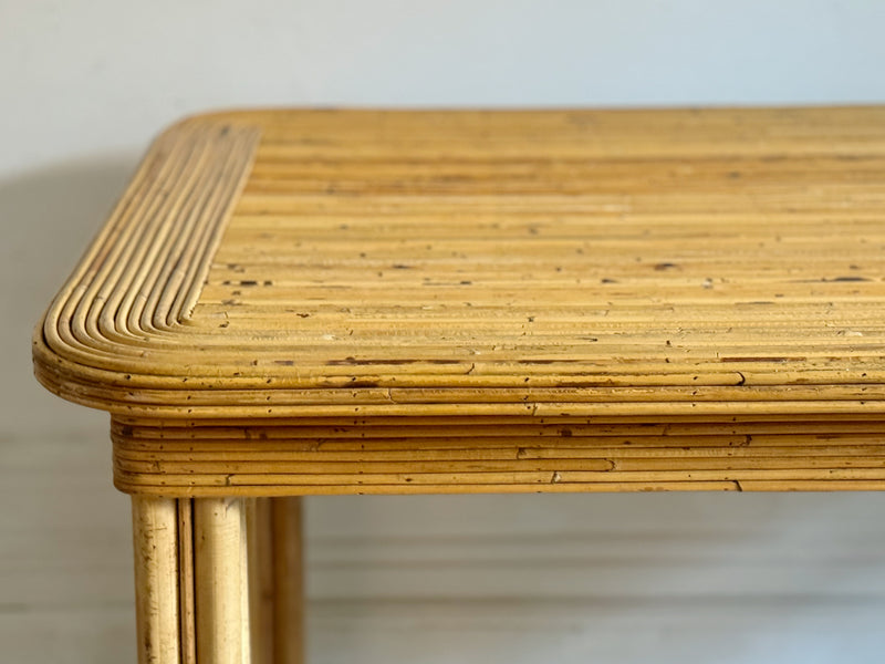 A 1970's French Rattan Dining Table