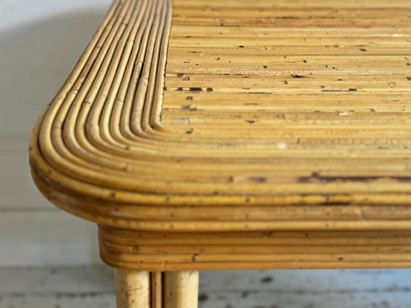 A 1970's French Rattan Dining Table