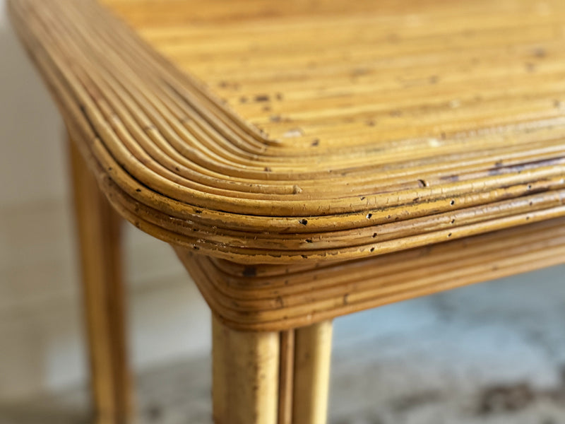 A 1970's French Rattan Dining Table