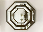 A Substantial 1970's Octagonal Bronze Mirror by Rodolfo Dubarry