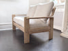 A 1970's French Two-Seater Pine Sofas with French Linen Upholstery