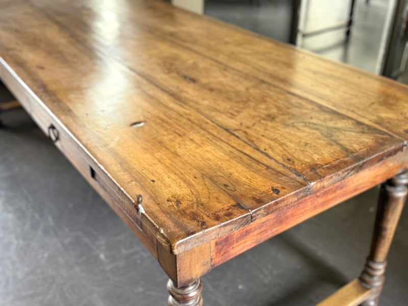 A Late 19th C Walnut Dining Table of Beautiful Colour with Secret Drawer