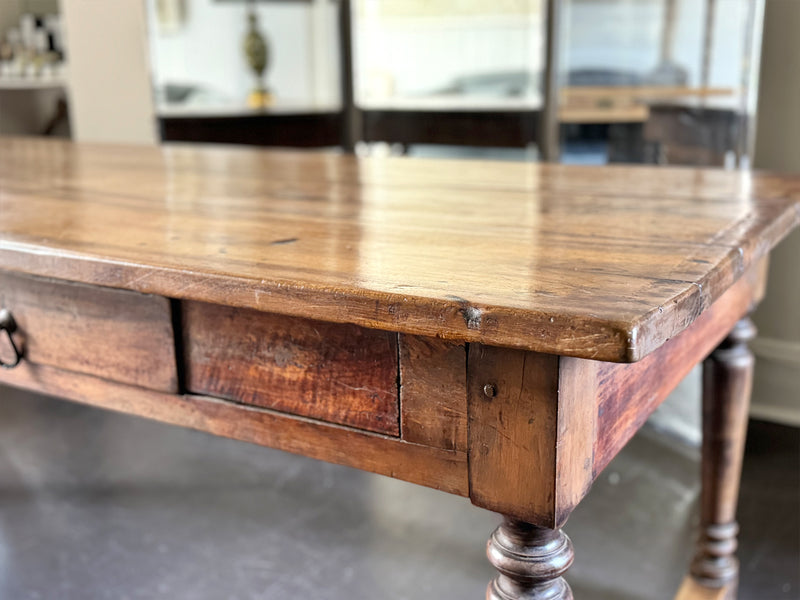 A Late 19th C Walnut Dining Table of Beautiful Colour with Secret Drawer