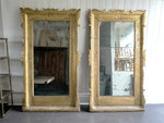 A Pair of Early 19th C Split Plate Gilt Wood Mirrors