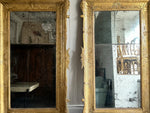 A Pair of Early 19th C Split Plate Gilt Wood Mirrors