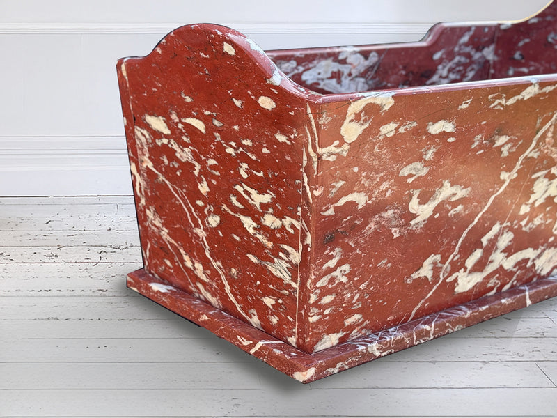 A Rare 19th C French 'Belgian Rouge' Marble Bath