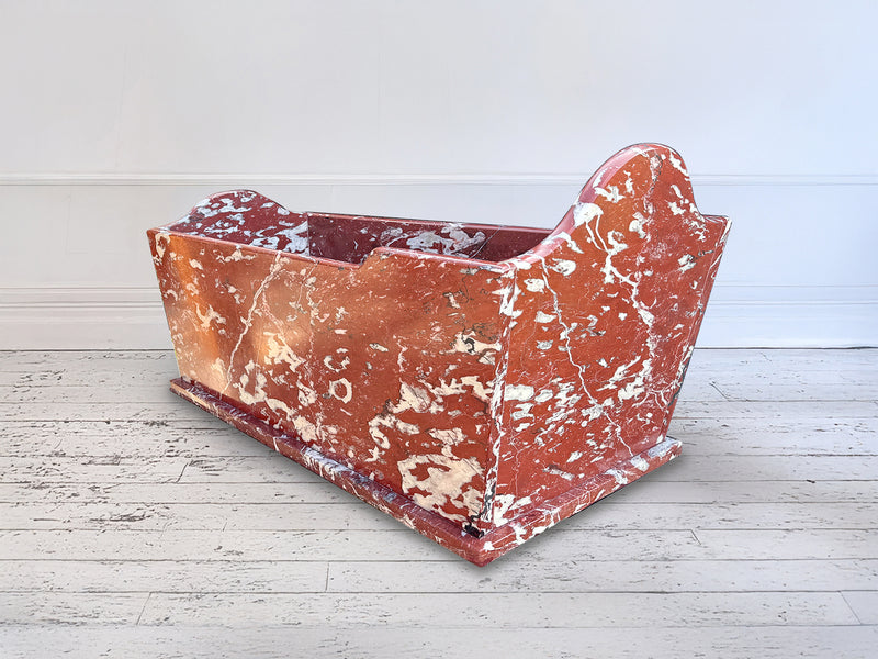 A Rare 19th C French 'Belgian Rouge' Marble Bath