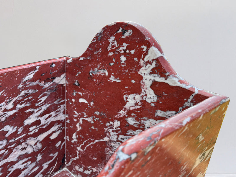 A Rare 19th C French 'Belgian Rouge' Marble Bath