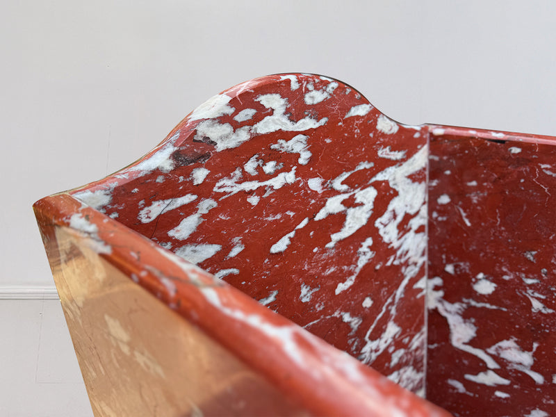 A Rare 19th C French 'Belgian Rouge' Marble Bath