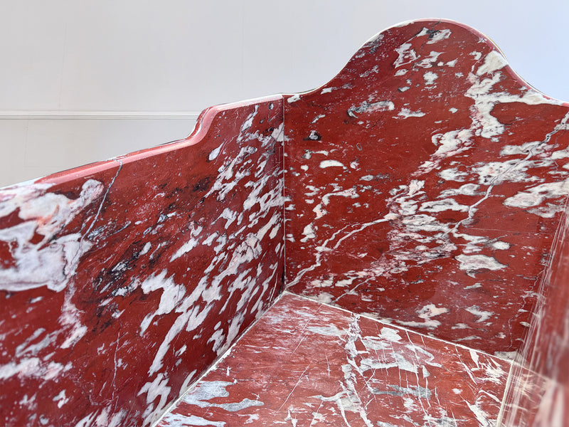 A Rare 19th C French 'Belgian Rouge' Marble Bath