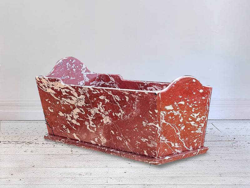 A Rare 19th C French 'Belgian Rouge' Marble Bath