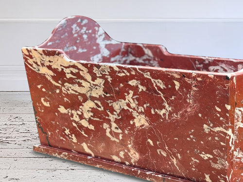 A Rare 19th C French 'Belgian Rouge' Marble Bath