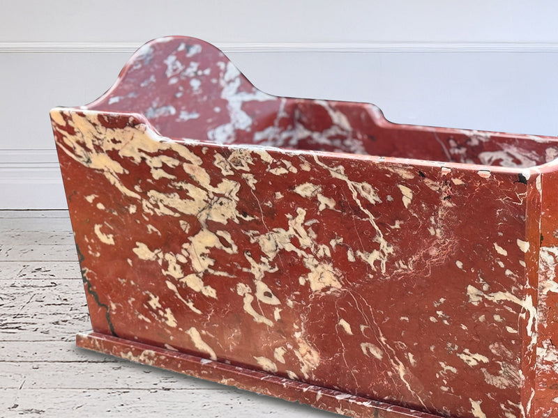 A Rare 19th C French 'Belgian Rouge' Marble Bath
