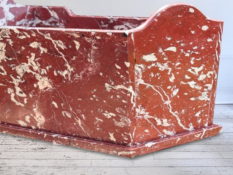 A Rare 19th C French 'Belgian Rouge' Marble Bath