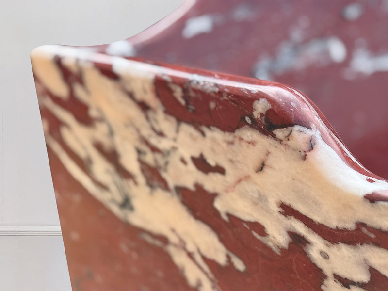 A Rare 19th C French 'Belgian Rouge' Marble Bath