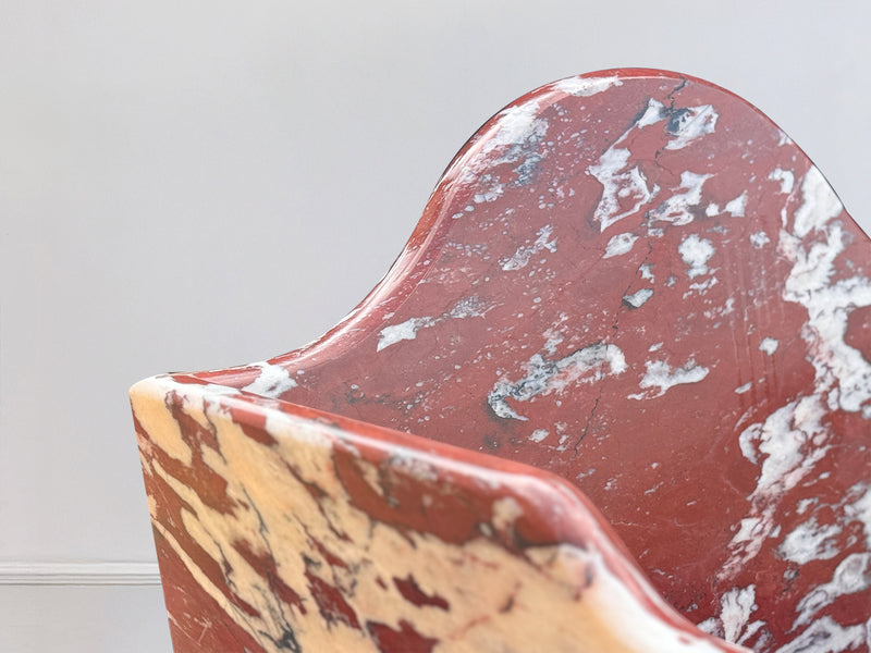 A Rare 19th C French 'Belgian Rouge' Marble Bath