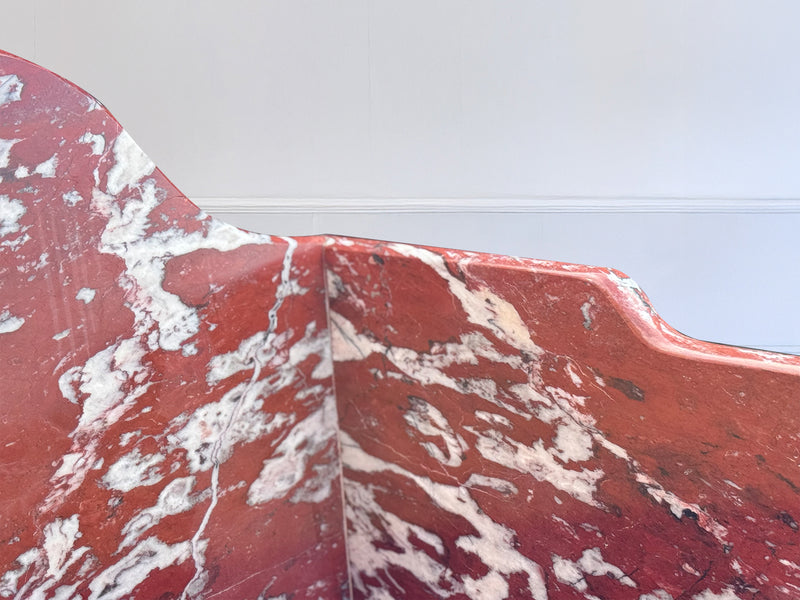 A Rare 19th C French 'Belgian Rouge' Marble Bath