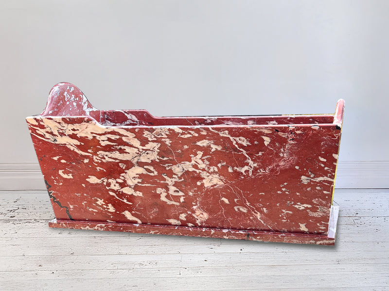 A Rare 19th C French 'Belgian Rouge' Marble Bath
