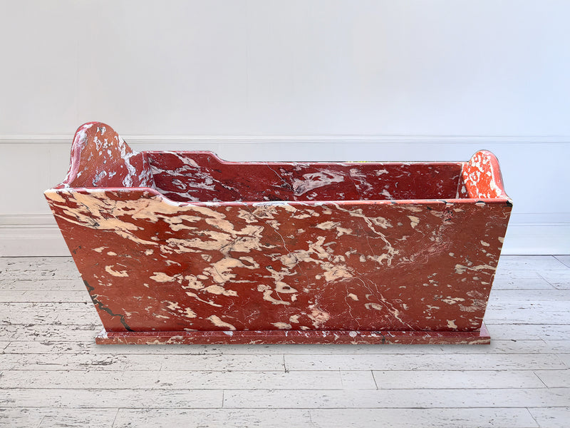 A Rare 19th C French 'Belgian Rouge' Marble Bath