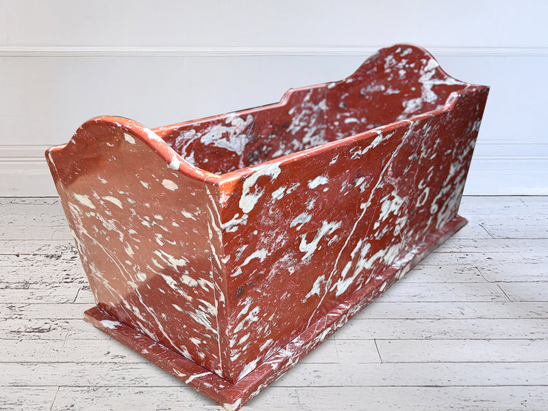 A Rare 19th C French 'Belgian Rouge' Marble Bath