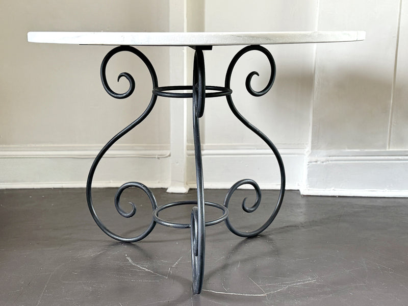 A 19th C Round Marble Top Centre Table with Malachite, Welsh Slate & Porphyry Inlay
