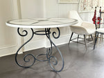 A 19th C Round Marble Top Centre Table with Malachite, Welsh Slate & Porphyry Inlay