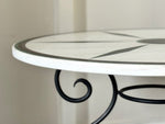 A 19th C Round Marble Top Centre Table with Malachite, Welsh Slate & Porphyry Inlay