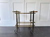 A 1970's Italian Brass-Plated Drinks Trolley