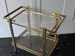 A 1970's Italian Brass-Plated Drinks Trolley