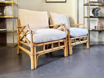 A Pair of 1960's French Bamboo Armchairs