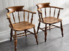 A Pair of Late 19th C Captain's Smokers Chairs