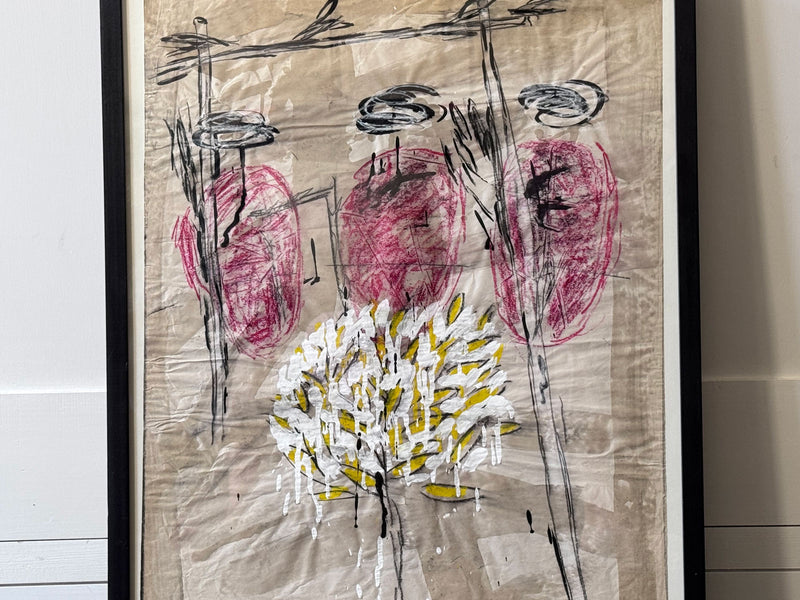 An Abstract Acrylic on Paper by Angel Darisio