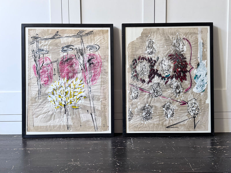 An Abstract Acrylic on Paper by Angel Darisio
