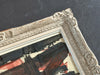 A Vintage French Abstract Red & Black Abstract Artwork in Montparnasse Frame