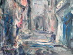 An Abstract Oil on Canvas of Porte St Martin by EV Weinmann