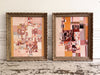 A 1950's Abstract Pale Pink Acrylic on Card in Montparnasse Frame II