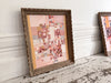 A 1950's Abstract Pale Pink Acrylic on Card in Montparnasse Frame II