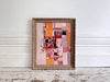 A 1950's Abstract Acrylic on Card in Montparnasse Frame III