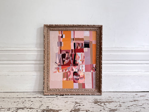 A 1950's Abstract Acrylic on Card in Montparnasse Frame III