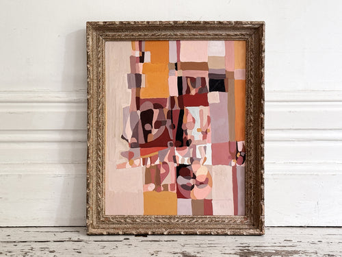 A 1950's Abstract Acrylic on Card in Montparnasse Frame III