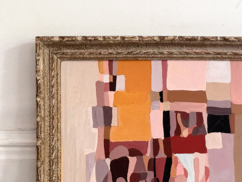 A 1950's Abstract Acrylic on Card in Montparnasse Frame III