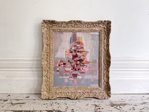 A 1950's Abstract Acrylic on Card in Montparnasse Frame I