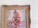 A 1950's Abstract Acrylic on Card in Montparnasse Frame I
