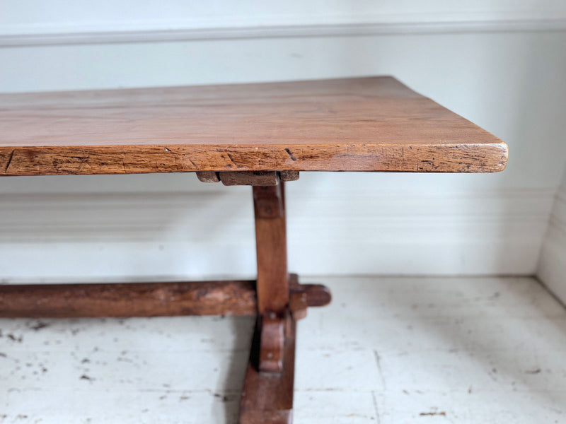 A Late 18th C/Early 19th C English Oak Trestle Table