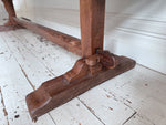 A Late 18th C/Early 19th C English Oak Trestle Table