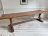 A Late 18th C/Early 19th C English Oak Trestle Table